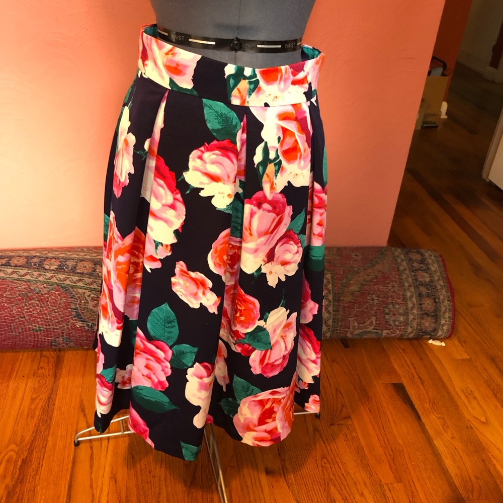 Tea Length Floral Skirt